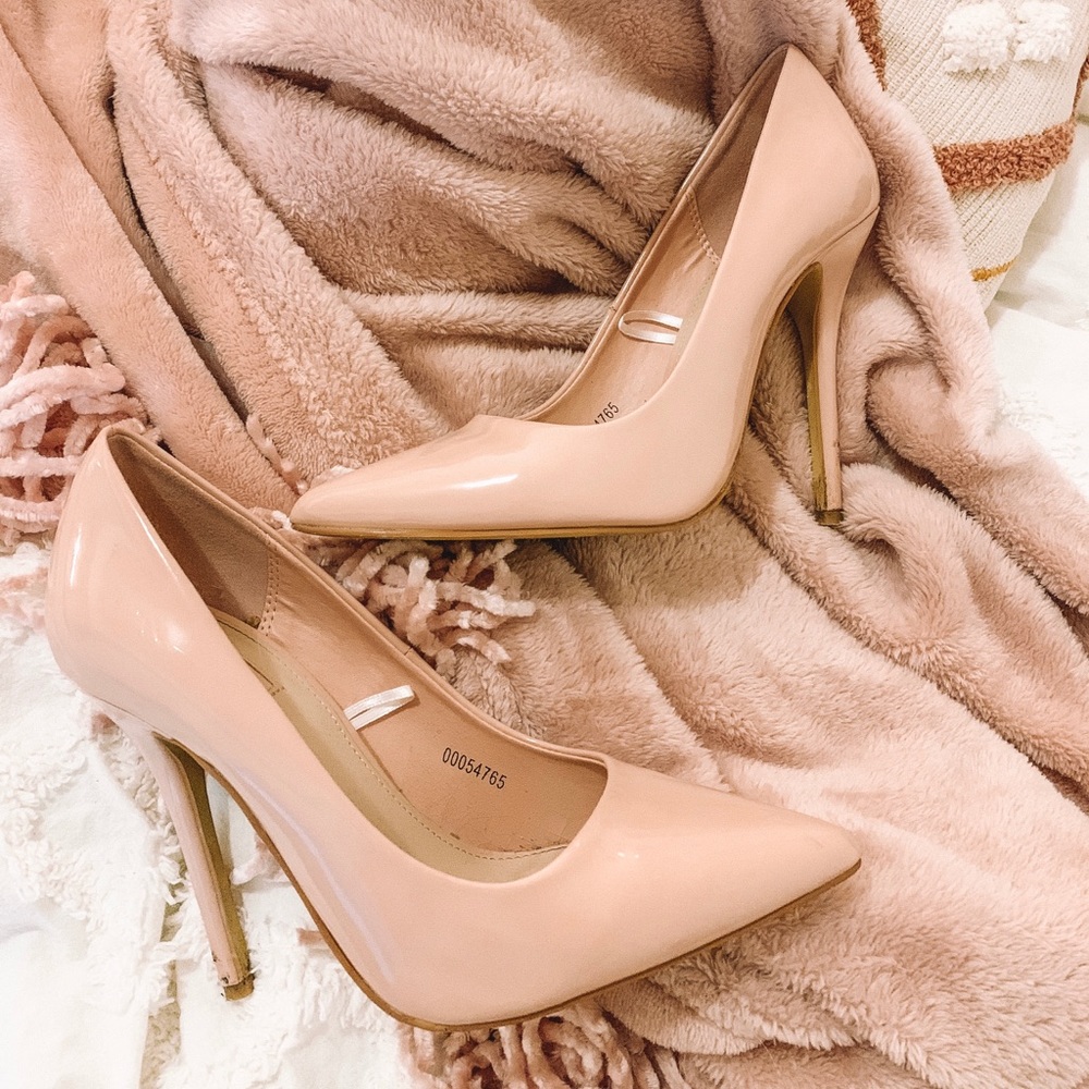 Forever 21 Glossy Blush Pink Heels